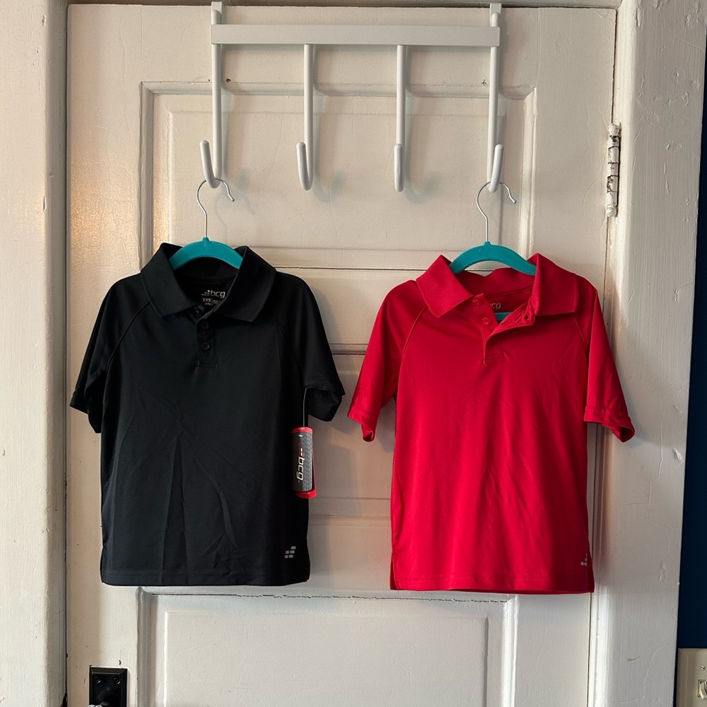 bcg Red and Black Polo Shirts Athletic Style